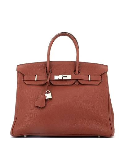 Pre-Owned Hermes Birkin 35 Handbag Togo with Palladium Hardware