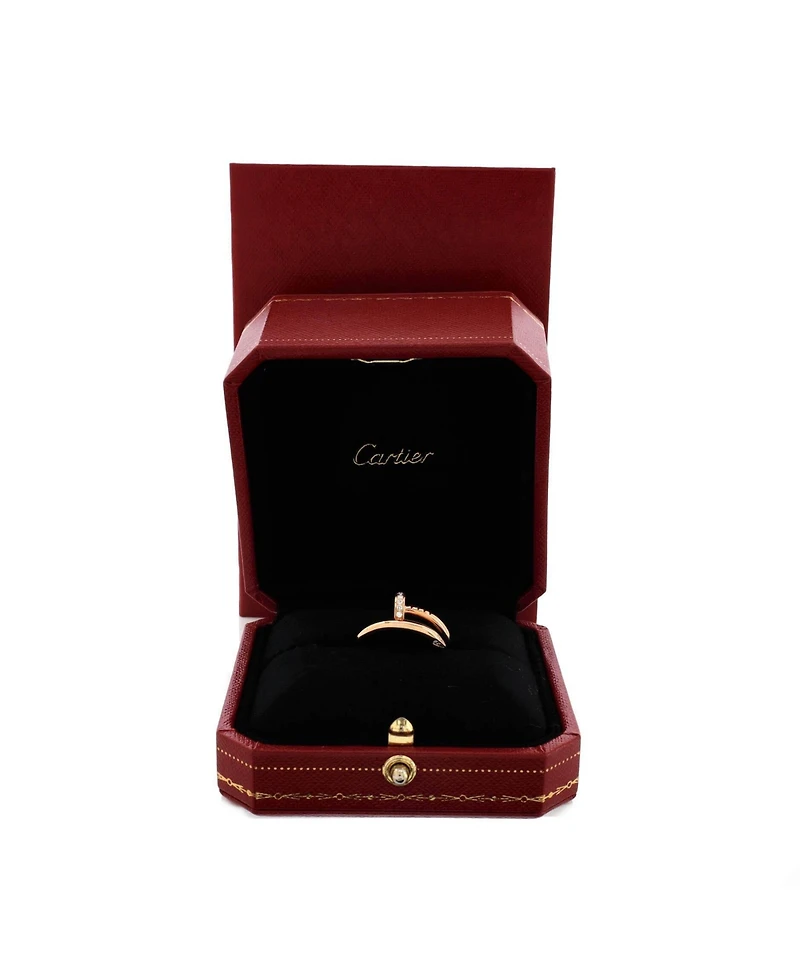 Pre-Owned Cartier Juste un Clou Ring 18K Rose Gold and Diamonds