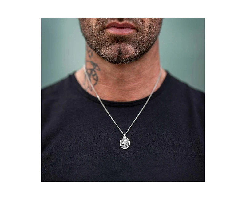 Vincero Mens Necklace, Built Different Collection, The Eagle Pendant- Sterling Silver, 21” Chain