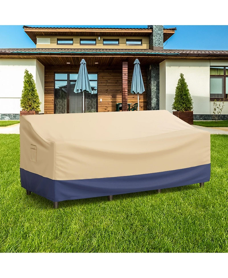 Patio Furniture Cover with Padded Handle and Click-Close Straps-77 x 43 x 30 inches