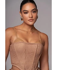 Jluxlabel Women's Textured Harley Corset Top