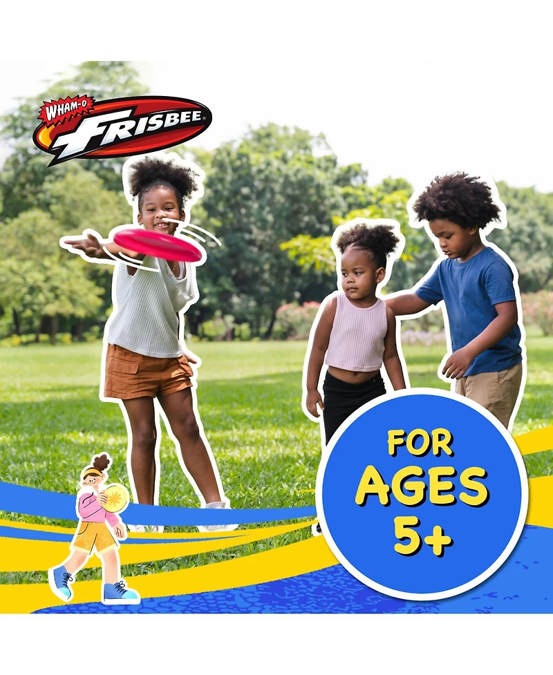 Wham-o Frisbee Go 2 Pack Flying Disc, 9 Inch Lightweight Toy Set for Beginners Outdoor Game - 70g