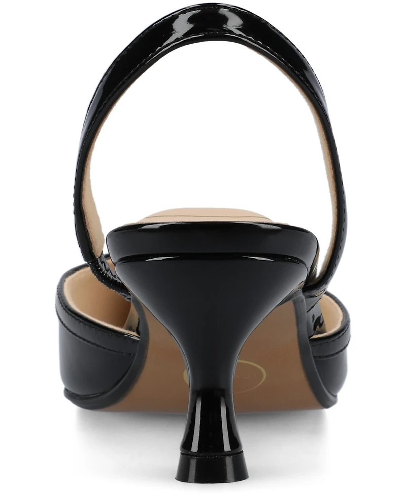 Journee Collection Women's Nellia Slingback Kitten Heel Pumps