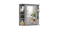 Wall-Mounted Bathroom Mirror Cabinet with Storage Shelves