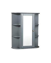 Bathroom Single Door Shelves Wall Mount Cabinet with Mirror