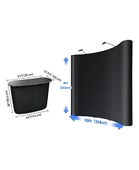 InstaHibit 10x8 Ft Pop Up Backdrop Booth Stand w/ Portable Podium Table Counter