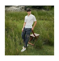 Campus Sutra Men's Cream White Warp-Tactile Polo T-Shirt