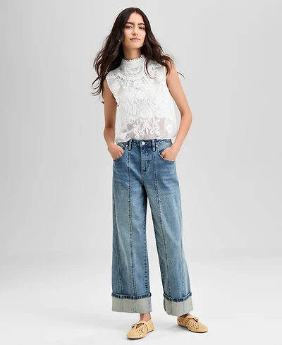 And Now This Women's High-Rise Seamed Cuffed Jeans, Exclusively at Macy's