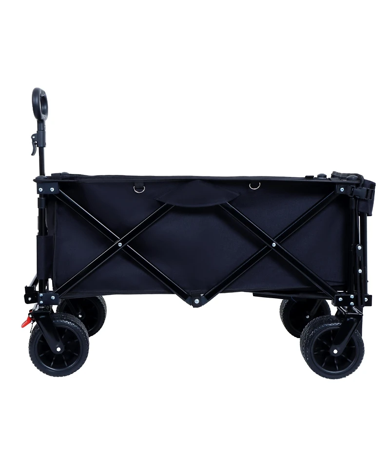 Foldable Wagon with Tailgate, Cover, 400LBS