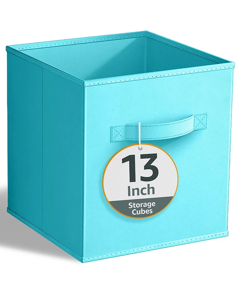 Sorbus 13 Inch Foldable Fabric Storage Cube Bin with Handles- for Organizing Home, Shelves, Nursery, Playroom