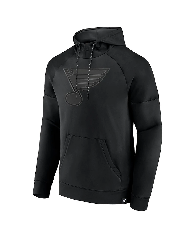 Fanatics Men's St. Louis Blues Black Ice Defender Raglan Pullover Hoodie
