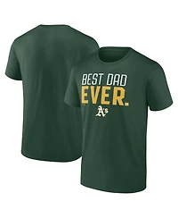 Fanatics Mto Label Men's Green Athletics Best Dad Ever T-Shirt
