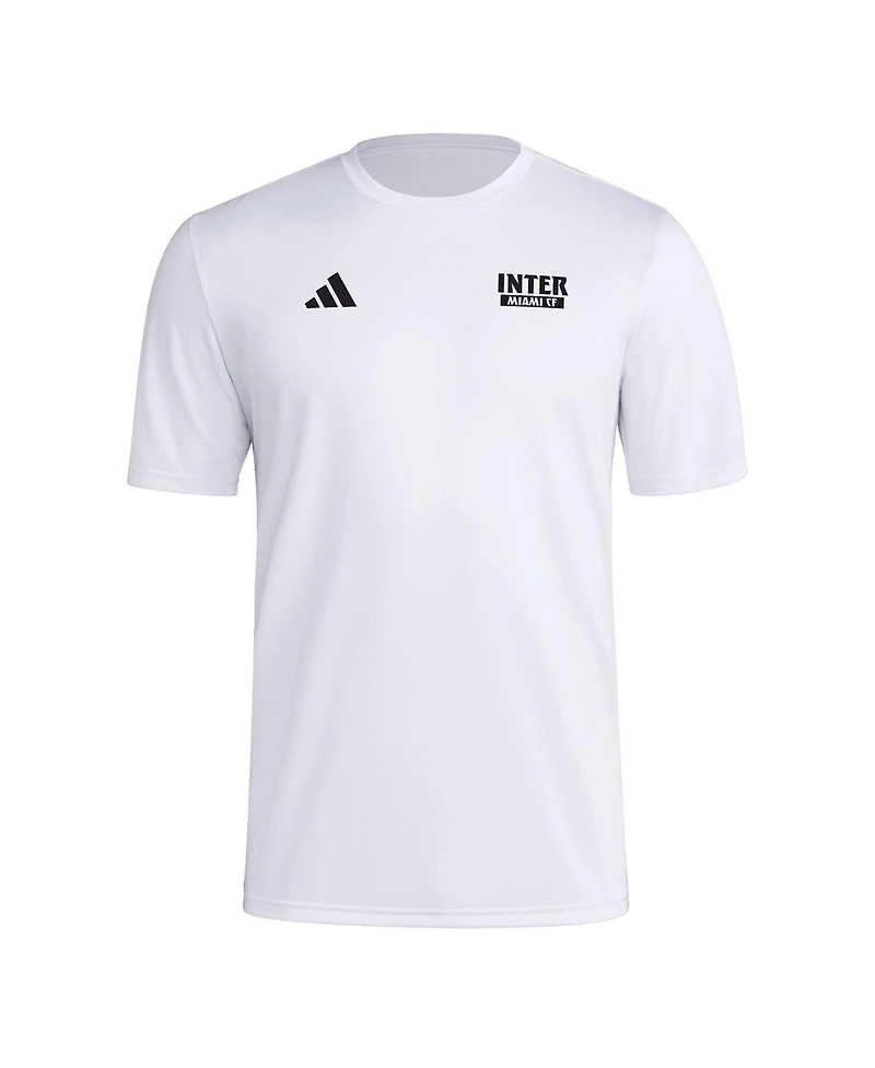 Adidas Men's White Inter Miami Cf Local Wrap T-Shirt