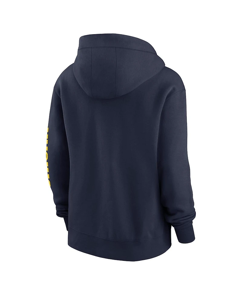 Jordan Women's Navy Michigan Wolverines Phoenix Full-Zip Hoodie