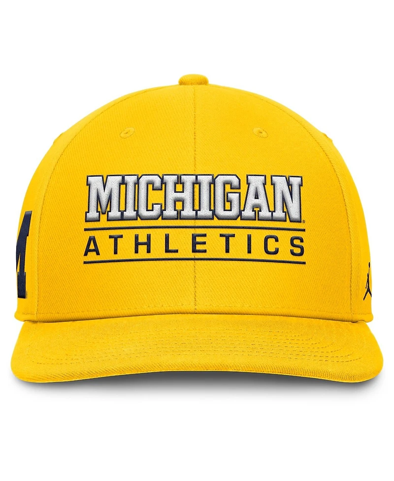 Jordan Men's Maize Michigan Wolverines Athletics Pro Adjustable Hat