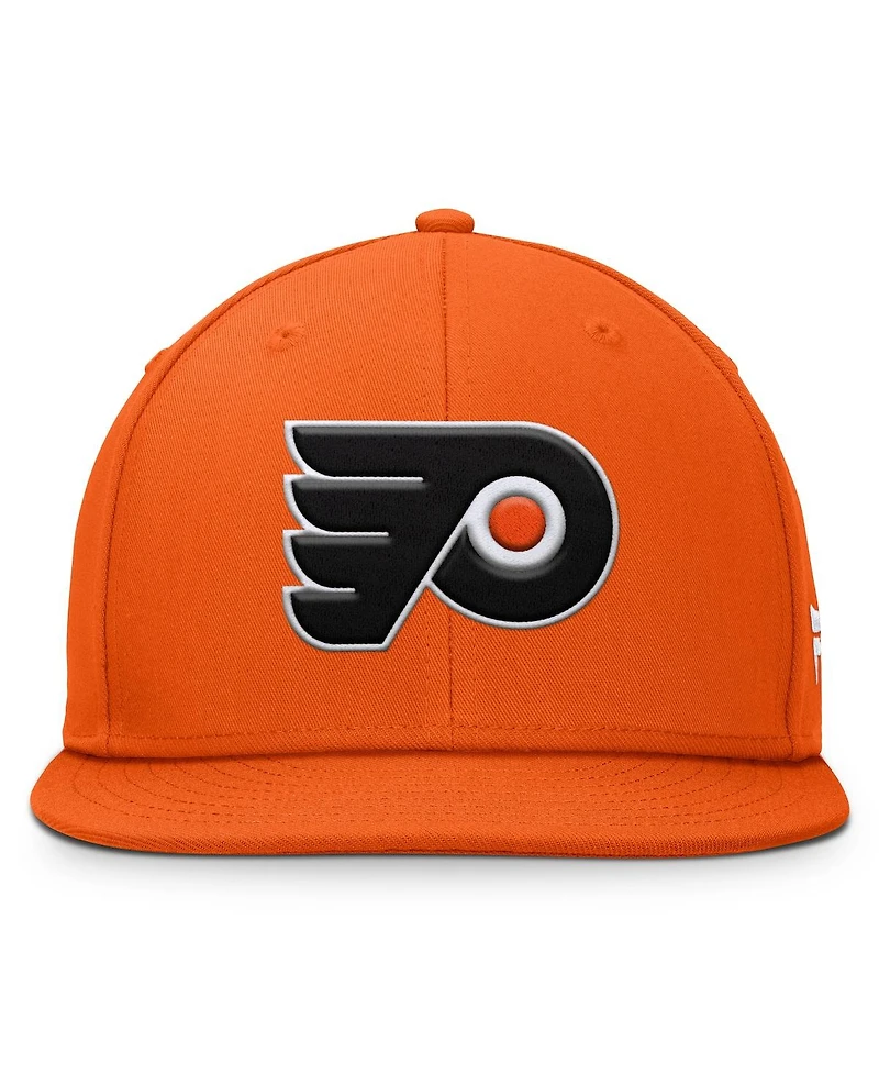 Fanatics Men's Orange Philadelphia Flyers Core Primary Logo Snapback Hat