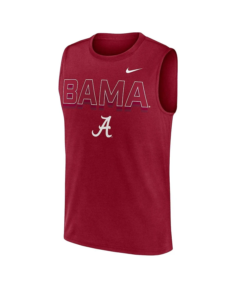 Nike Men's Crimson Alabama Tide Primetime Tricode Legend Performance Tank Top