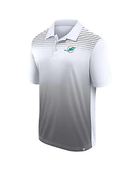 Logo Athletic Men's White/Gray Miami Dolphins Sandlot Game Polo Shirt