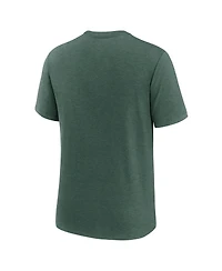 Nike Men's Heather Green Michigan State Spartans Legacy Arch Tri-Blend T-Shirt