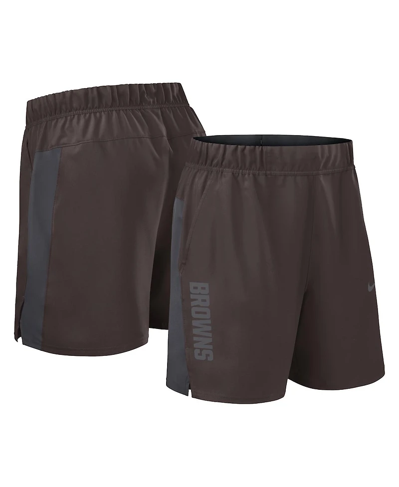 Nike Men's Brown Cleveland Browns Woven Victory Performance Shorts