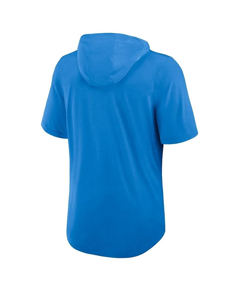 Nike Men's Powder Blue Los Angeles Chargers Lockup Tri-Blend Hoodie T-Shirt