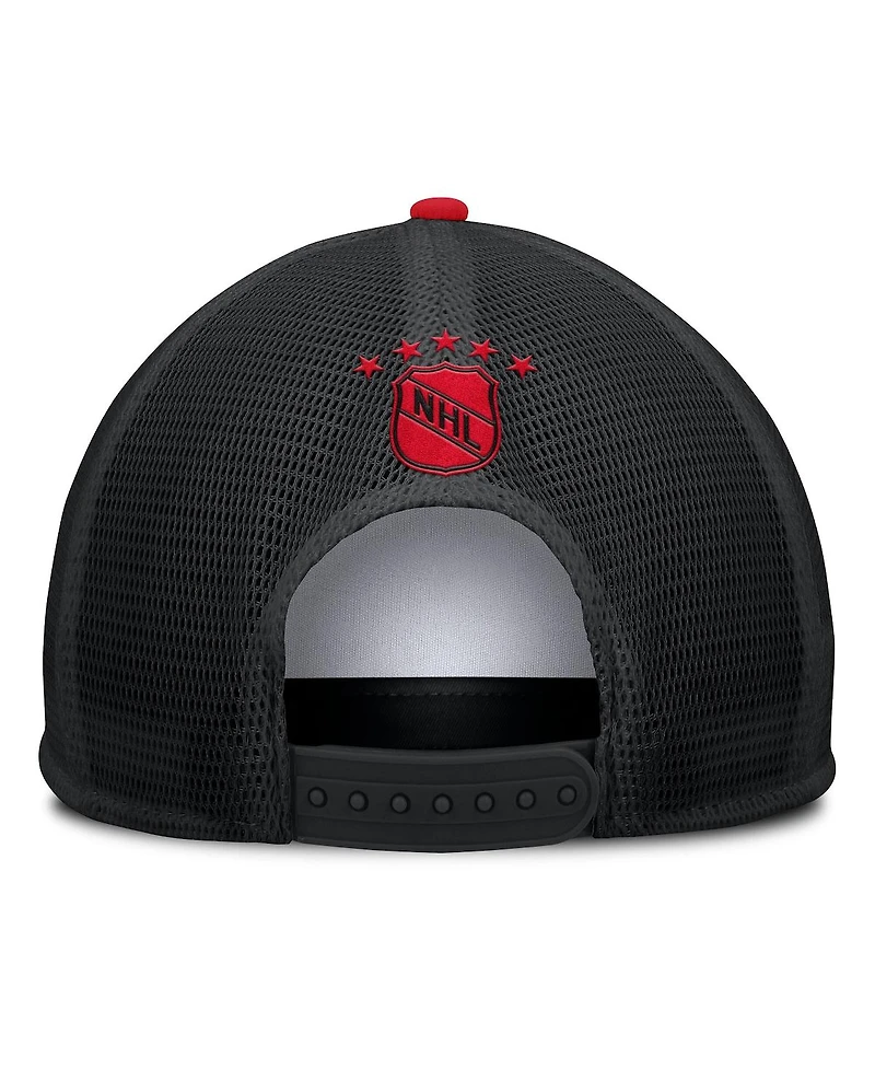 Fanatics Men's White/Black Chicago Blackhawks Decades Collection Foam Front Snapback Hat