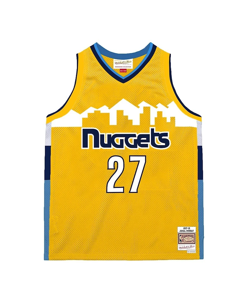Mitchell & Ness Men's Jamal Murray Yellow Denver Nuggets 2017-18 Swingman Jersey
