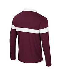 Colosseum Men's Maroon Arizona State Sun Devils Too Cool for School Long Sleeve Polo Shirt