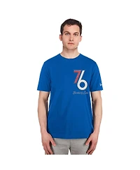 New Era Men's Royal Philadelphia 76ers 2024/25 City Edition Chenille Heavyweight T-Shirt
