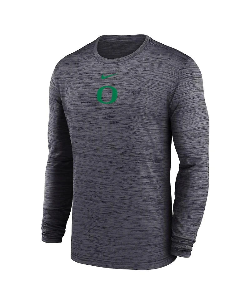 Nike Men's Oregon Ducks 2025 Sideline Velocity Performance Long Sleeve T-Shirt