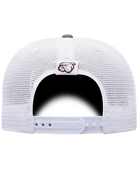 Top of the World Men's Gray/White Mississippi State Bulldogs Victory Baseline Trucker Adjustable Hat