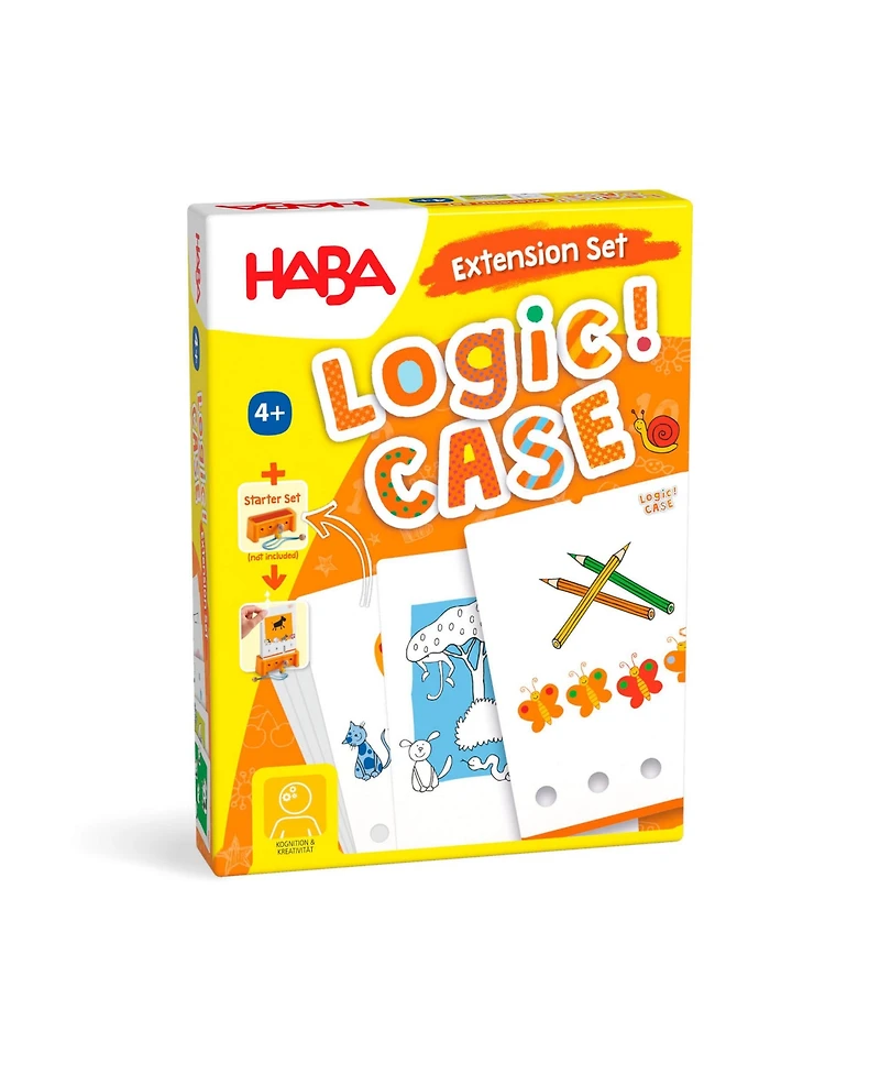 Haba Logic Case Extension Set: Animals, Travel Games, Car Games for Kids Ages 4-8, Toddler Flash Cards, Educational Puzzle Games & Brain Teasers