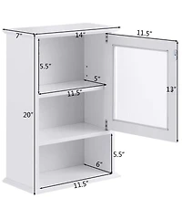 Bathroom Wall Mounted Adjustable Hanging Storage Medicine Cabinet