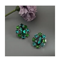 Sohi Crystal Pear Stud Earrings