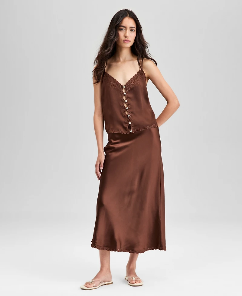 And Now This Women's Embroidered Scallop-Trim Camisole Top, Exclusively at Macy's
