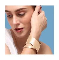 Sohi Gold-Plated Handcuff Bracelet