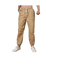 Campus Sutra Men's Khaki Brown Parachute Utility Trousers