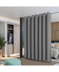 Kate Aurora 1 Piece 100% Hotel Level Blackout Extra Wide Window Curtain Panel - Gray