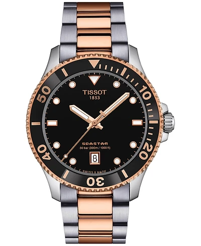 Tissot Men's Swiss Seastar 1000 Two-Tone Stainless Steel Bracelet Watch 40mm