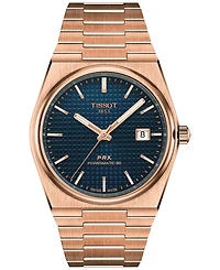 Tissot Men's Swiss Automatic Prx Powermatic 80 Rose Gold Pvd Stainless Steel Bracelet Watch 40mm