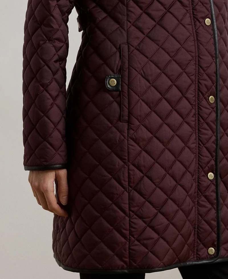 Lauren Ralph Women's Hooded Quilted Coat