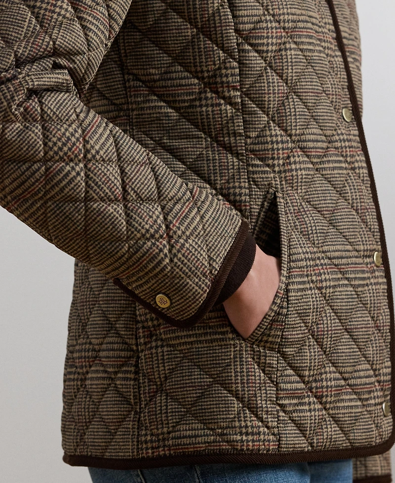 Lauren Ralph Women's Faux-Sherpa-Collar Quilted Coat