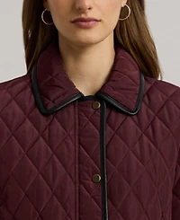 Lauren Ralph Women's Quilted Velboa-Lined Coat