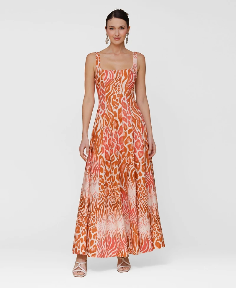 Avec Les Filles Women's Square-Neck Maxi Dress