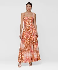 Avec Les Filles Women's Square-Neck Maxi Dress