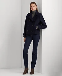 Lauren Ralph Women's Short Double-Breasted Wool Coat