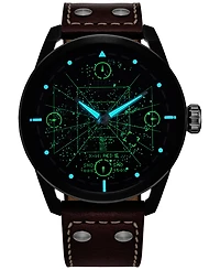 Citizen Eco-Drive Men's Star Wars X-Wing & Tie Fighter Brown Leather Strap Watch 45mm