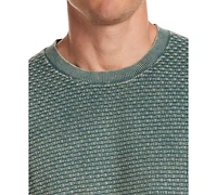 Weatherproof Vintage Men's Short Sleeve Woven Crewneck Sweater