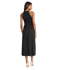 Donna Morgan Women's Sleeveless Halter Maxi Dress