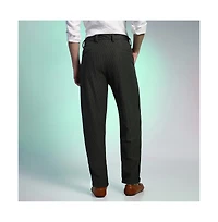 Campus Sutra Men's Midnight Black Corduroy Tailored Trousers